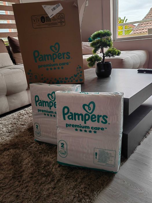 Чисто нови Pampers Premium Care, размер 2 (2 пакета х 83 бр.)