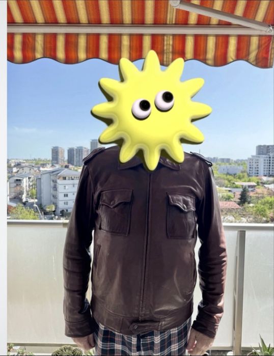 Geaca barbateasca din piele naturala 100%