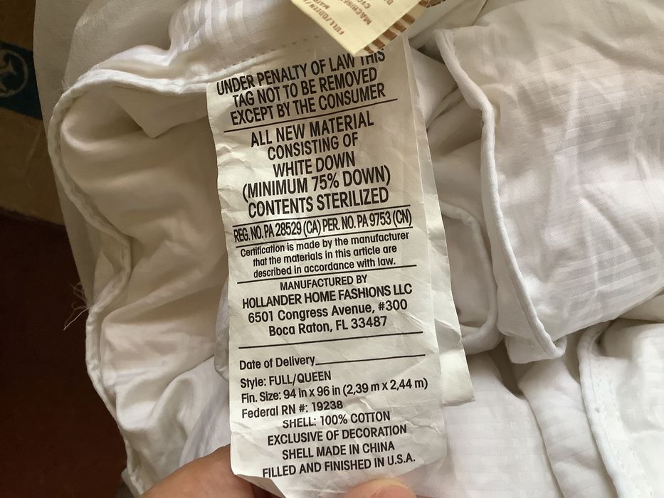 Одеяло пуховое Ralph Lauren . Натуральный пух.