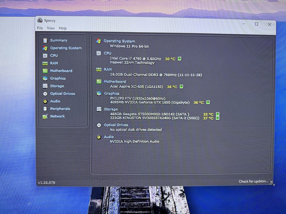 Pc intel i7 4790, 16gb ram, GTX 1650 4gb, ssd 250gb, hdd 500gb