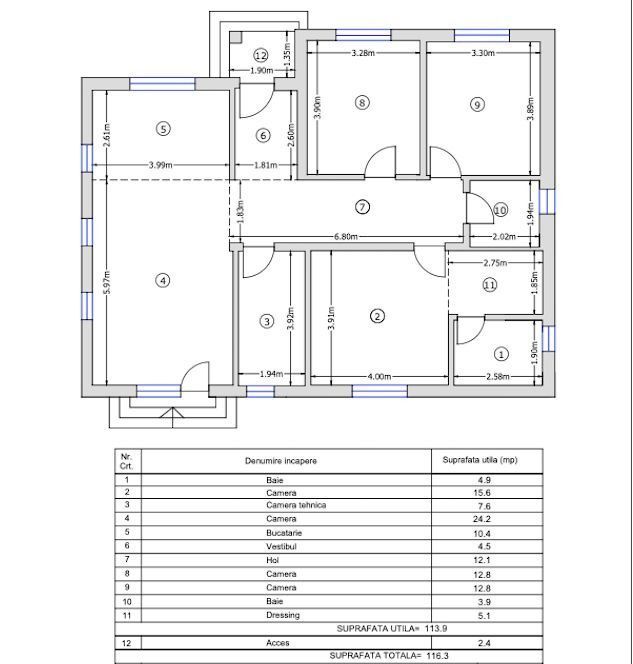 Casa parter 4 camere 114mp | 0 comision | Balotesti - The 8 Residence