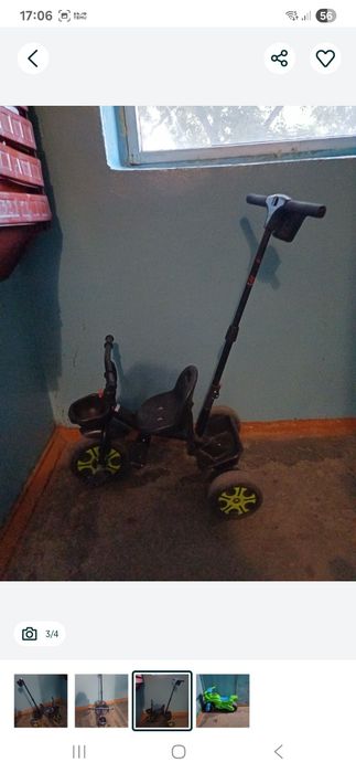 Велосипед детский и горка