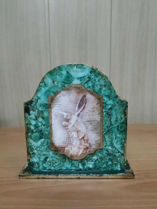 Карандашница "Малахит" (декупаж)