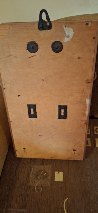 Старинен механичен стенен руски  часовник с махало Янтарь