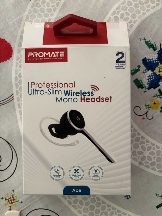 Casca Promate Professional Ultra-Slim Wireless Mono Headset