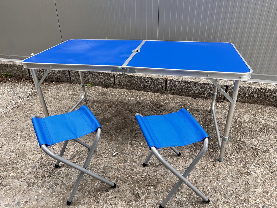 Сгъваема маса 90х60 120x60 къмпинг със столчета