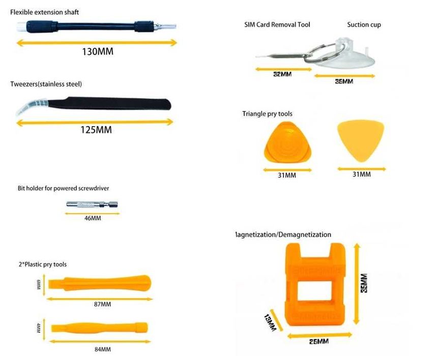 Мултифункционален  комплект мини отверки 115 в 1
