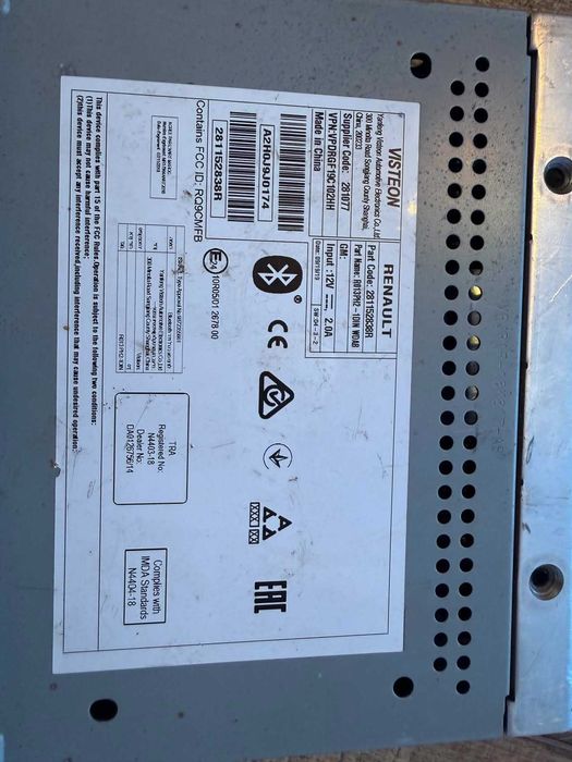 Radio CD Bluetooth original Renault Master 3 Facelift  (2019 - 2024)