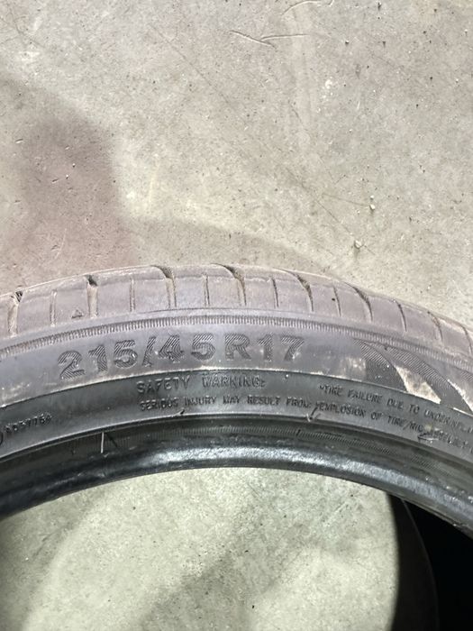Шины215.45 r17 пара лето