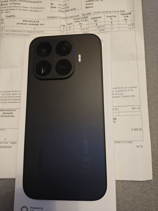Xiaomi 17T 5G 12GB RAM cu 256Gn Fullbox garanție 2 ani