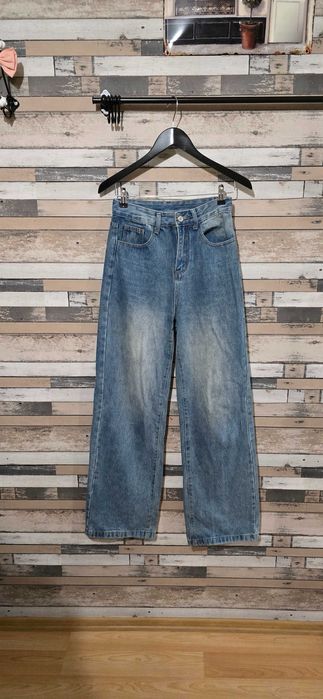 Дамски дънки с висока талия М-(х-648)