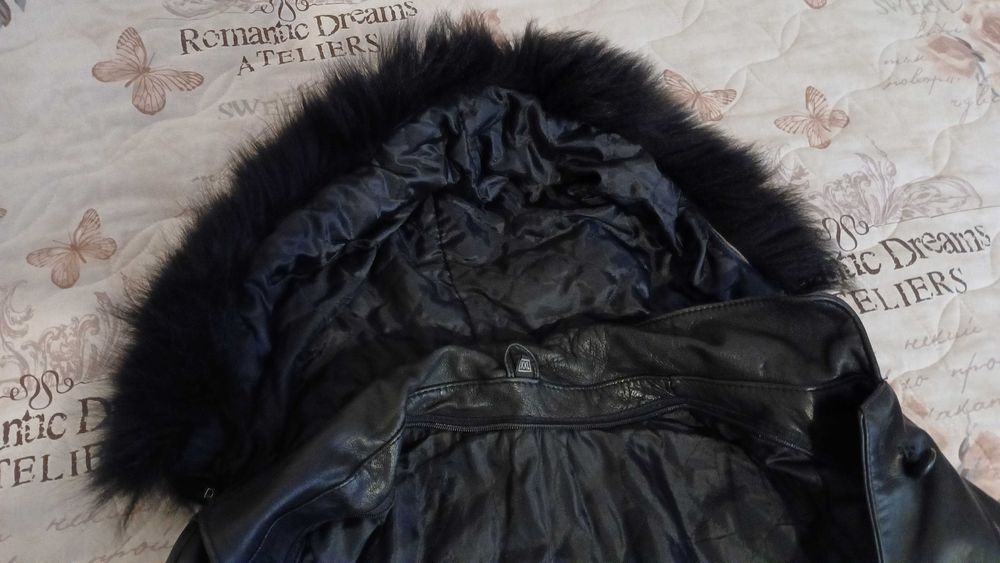 Дамско кожено палто