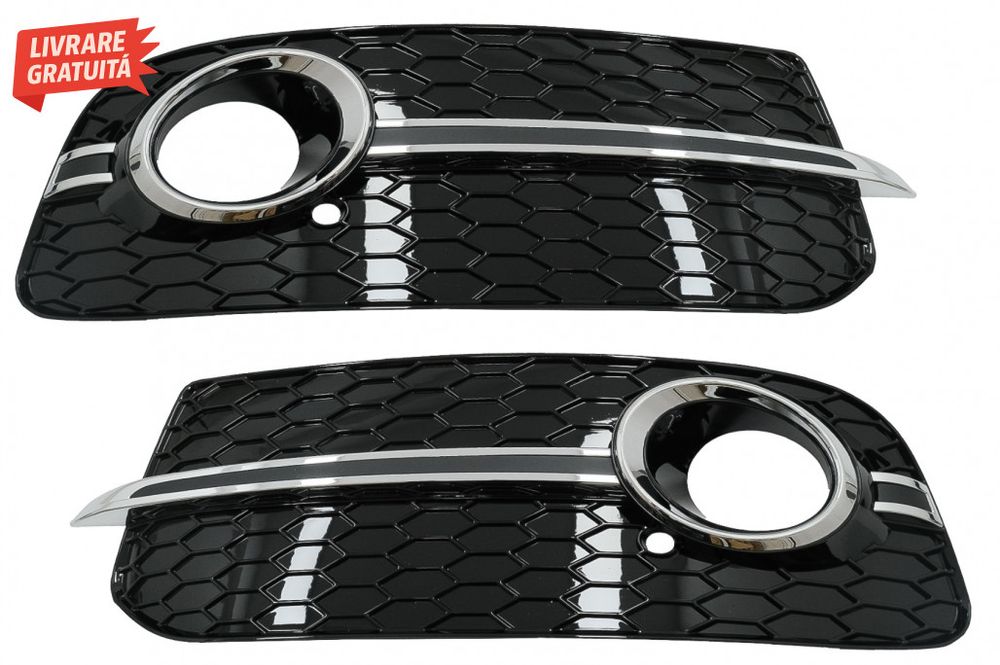 Grile Laterale Audi Q5 SUV 8R Facelift (2012-2016) RS Design Negru Luc