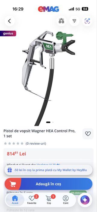 Pistol nou pentru pompe de vopsit Wagner 250 / 350 Pro
