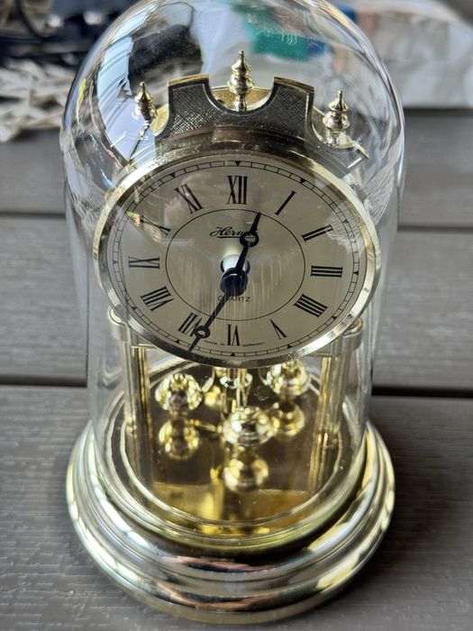 Ceas german Hermle (Franz Hermle & Söhne) aniversar cupola sticla impecabil!