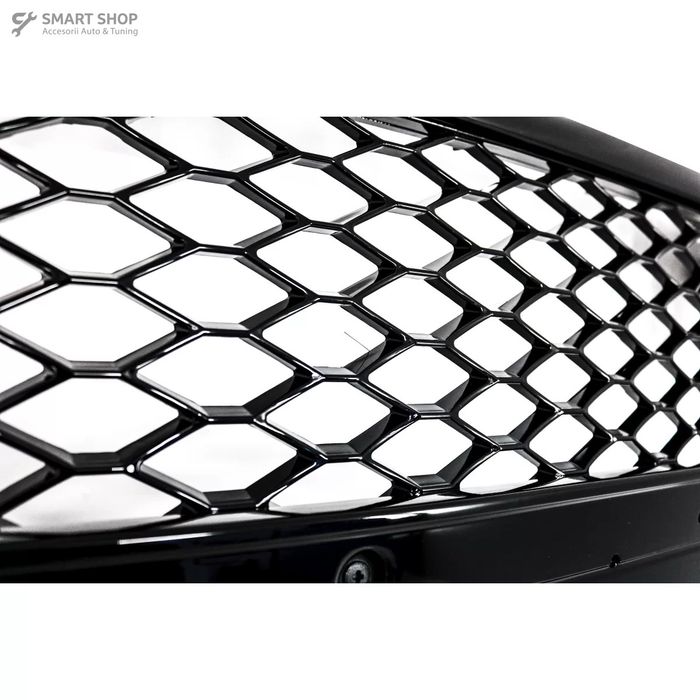 Grila Centrala Fara Emblema Audi A4 B8 (2008-2011) RS4 Design Negru Lu