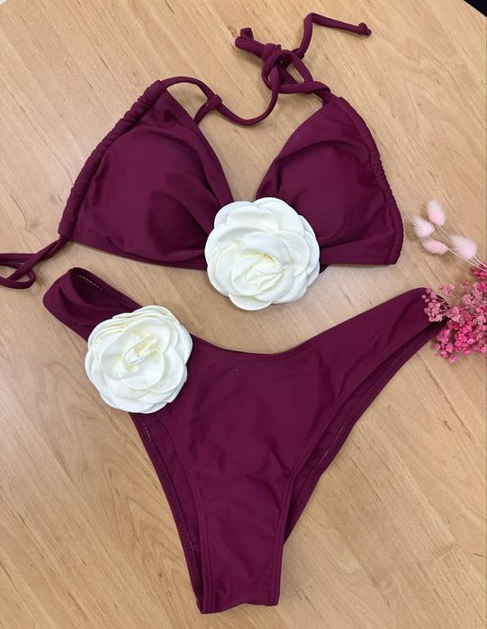 Дамски бански с 3D цветя