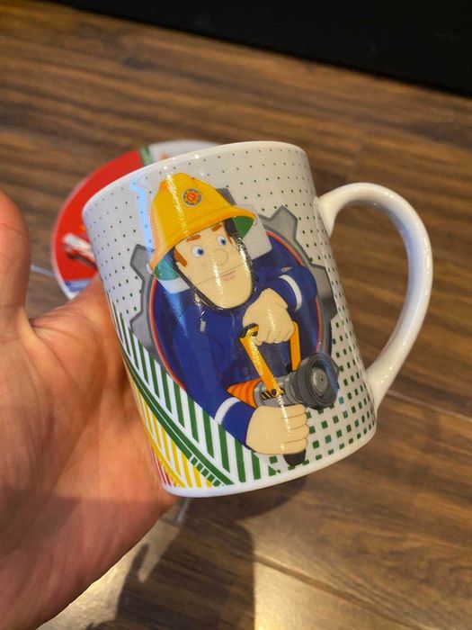 Комплект чиния и чаша Сам пожарникаря,Sam Fireman