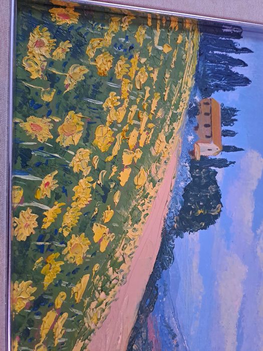 tablou pictura pe panza 58/48 cm semnat P Morini