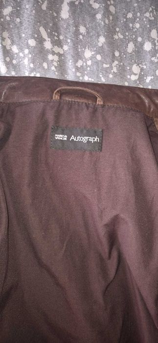 Geacă Piele Naturală M&S Autograph -Calitate Premium- Stil Café Racer