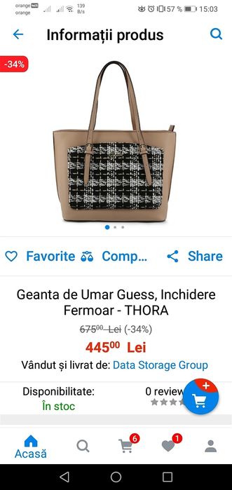 Geanta de dama, marca Guess.