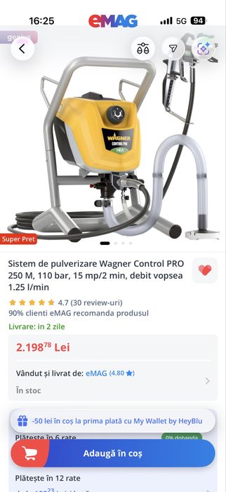Pompa de zugravit Wagner Control Pro 250M NOUA IN CUTIE