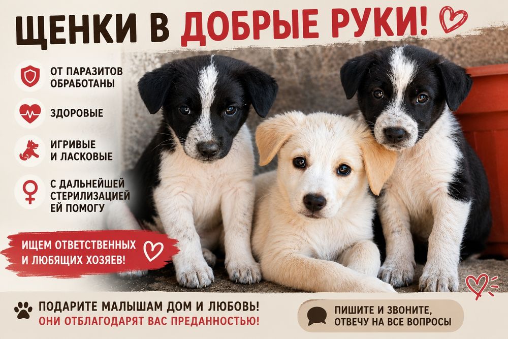 Щенки в добрые руки