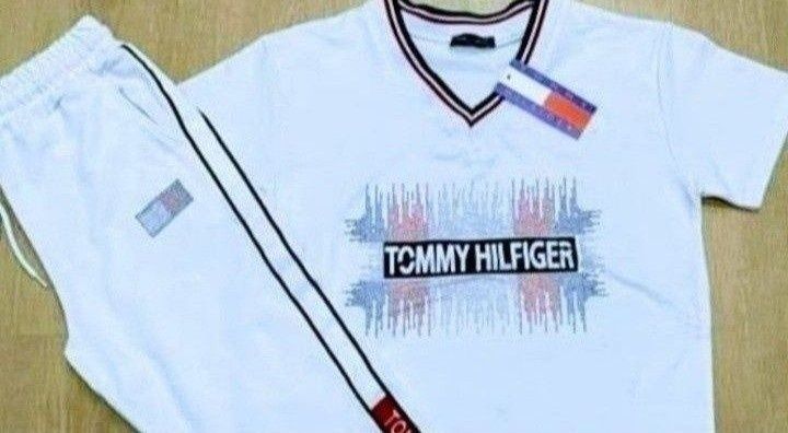 Trening bumbac Tommy Hilfiger, super model, alb imaculat