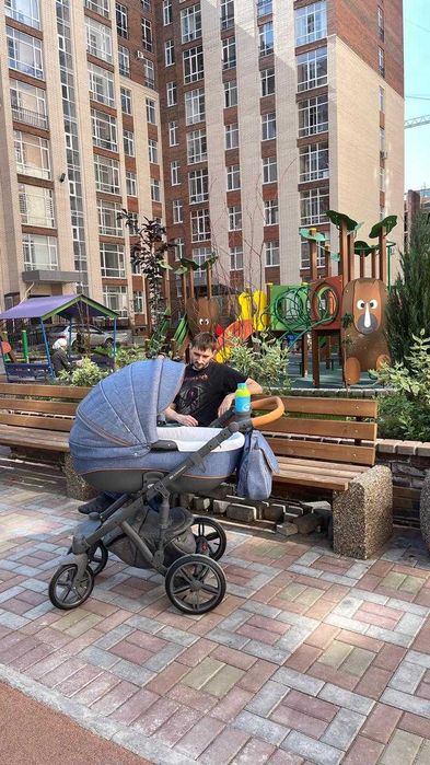 Коляска 2 в 1 Adamex Encore синяя