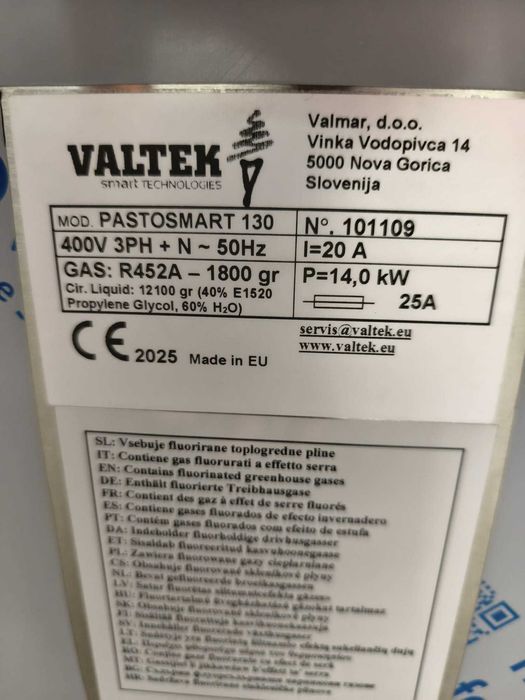 De vânzare Pasteurizator Valtek pentru inghetata