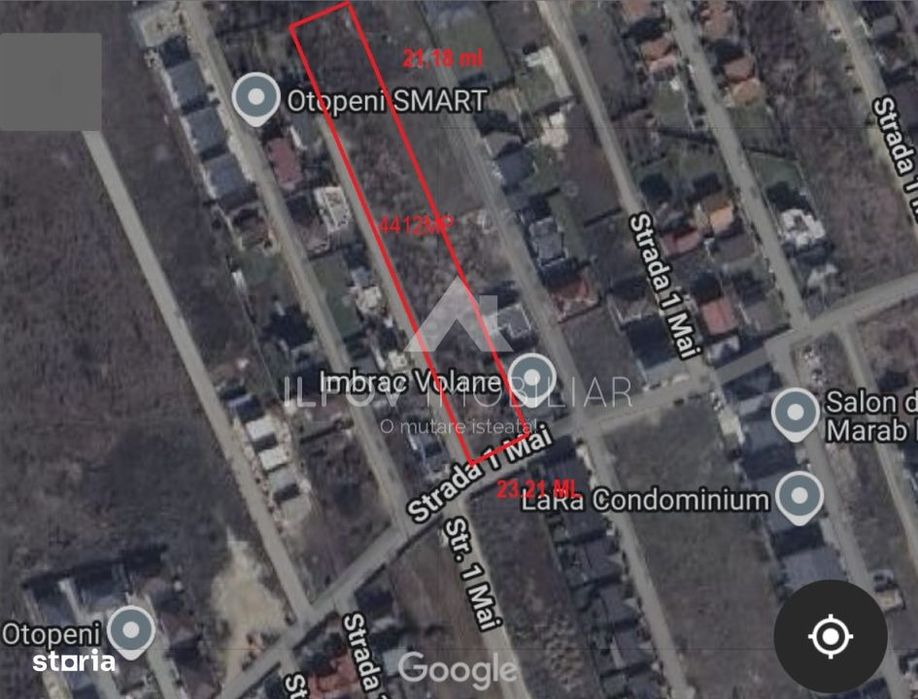 Otopeni, Str. 1Mai – Teren 4.412mp, Deschidere 23,21m | Comercial &