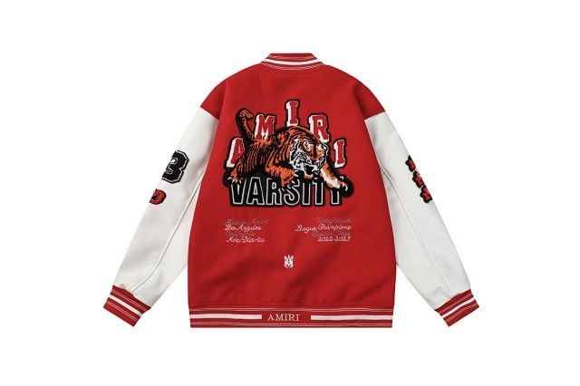 Jacheta amiri logo patch varsity jacket