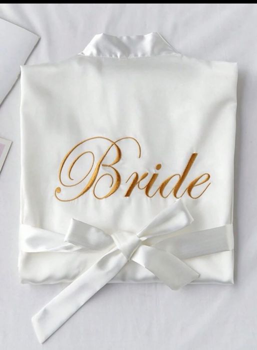 Халат за булка с надпис Bride