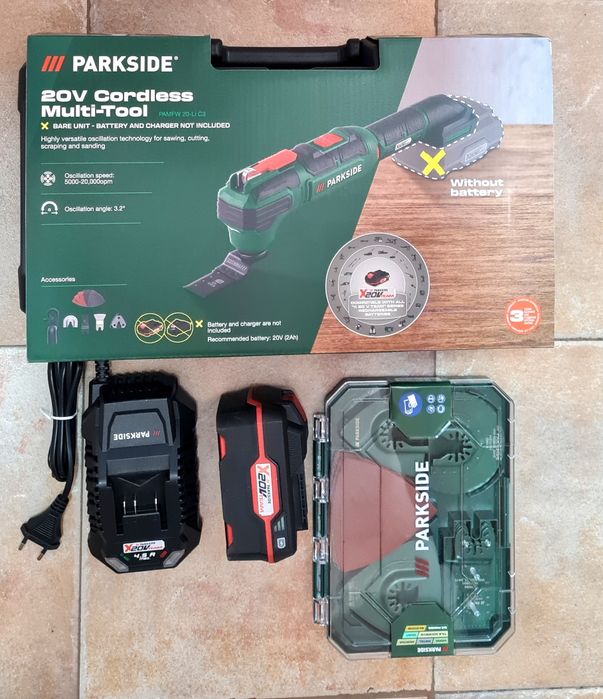 Parkside Мултитул 20v, Зеге 20v,  батерии 20v 4,0 Ah Перфоратор 12v