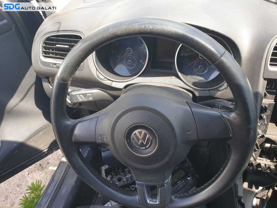 Volan Piele 3 Spite FARA Airbag Volkswagen Golf 6 2008 - 2013 [Q4141]