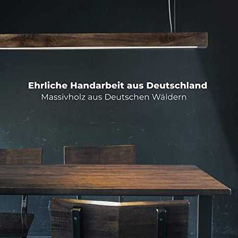 LED ЛЕД висяща лампа, Дървена с регулируема височина, с дистанционно