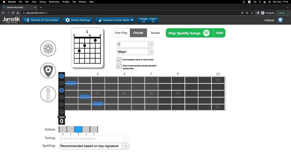 Безшумна мини китара Jamstik 7 GT за начинаещи