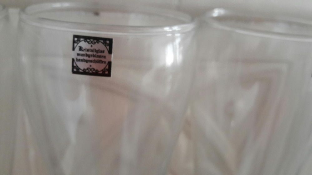 Vând 3 seturi de pahare noi din cristal