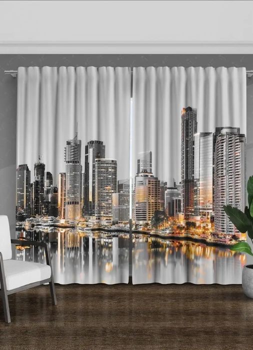 Фото шторы "город"
