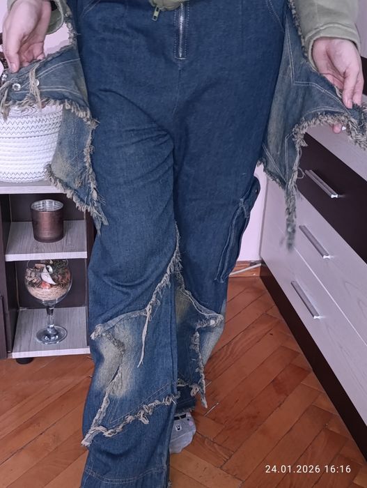 Сини y2k широки дънки