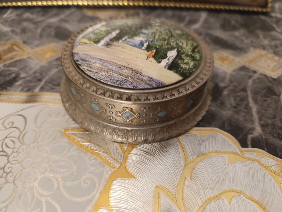 Винтажная пудреница, шкатулка, СССР,1940 год