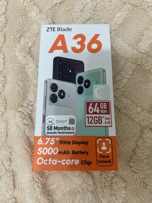 Продам новый телефон ZTE Blade A36