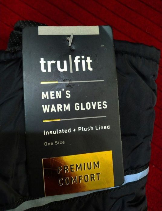 Из США, теплые мужские перчатки TruFit
