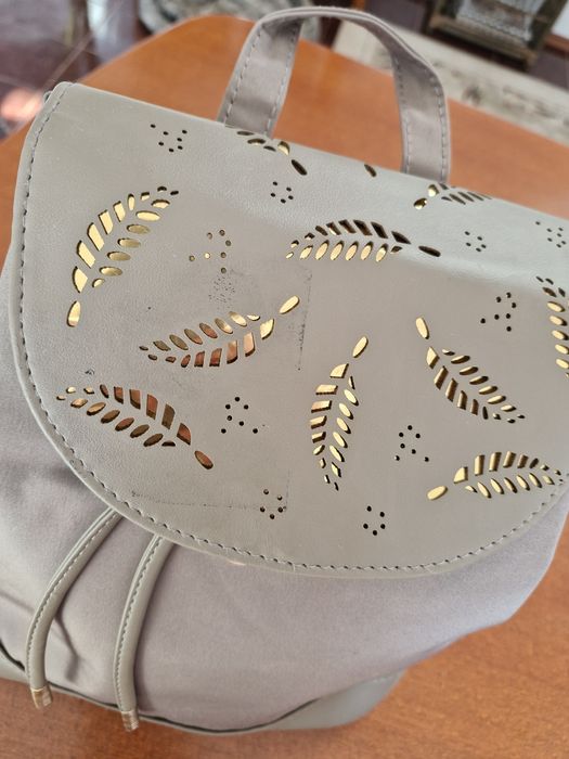 Дамска раница [плат и екокожа]