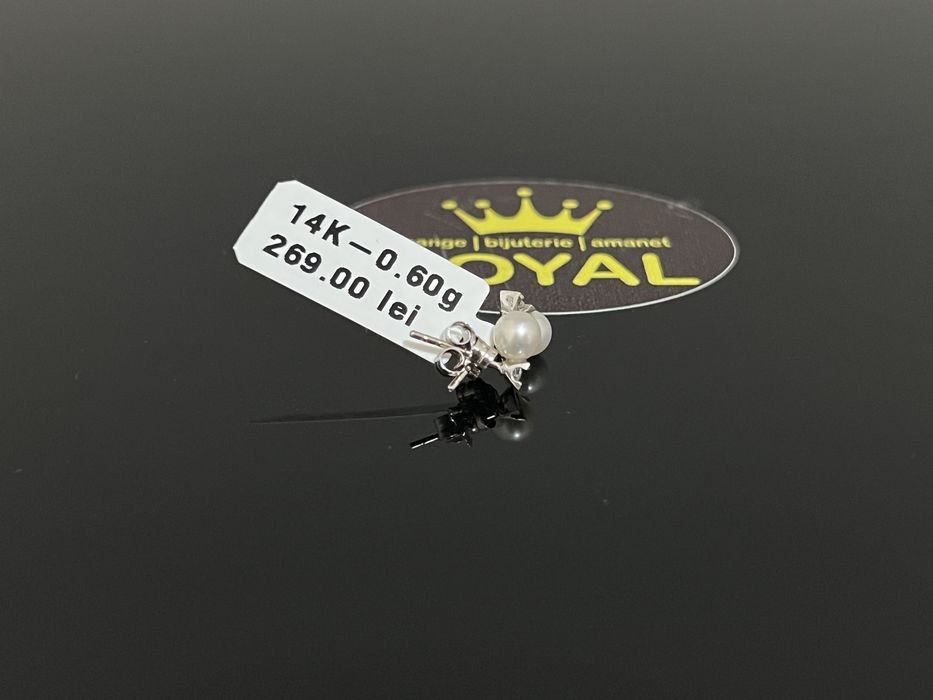 Bijuteria Royal CB : Cercei damă aur 14K 585  0,60 gr