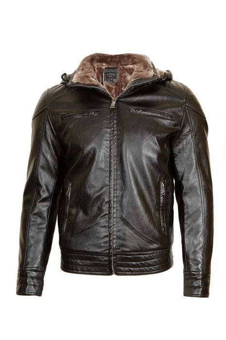 РАЗПРОДАЖБА Мъжко зимно кожено яке 'Купър"  Размери от S до 6xl