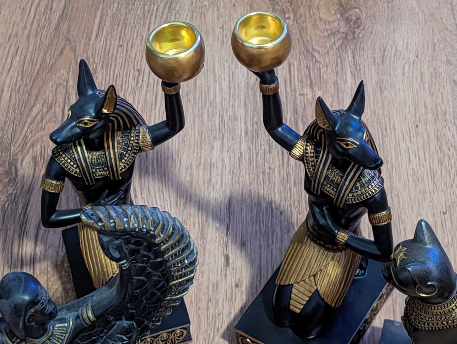 Set statuete decorative Egiptul Antic (Anubis, Bastet, Isis)