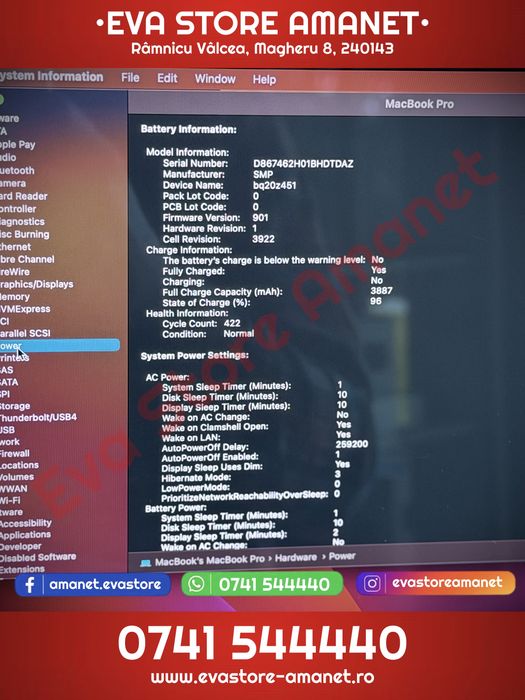 Laptop Apple MacBook Pro 13 2017 i5 3.1 GHz 8GB RAM SSD 500GB Touch Bar Touch ID