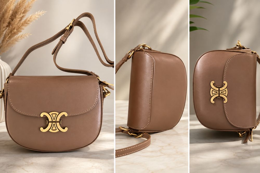 Celine Triomphe Besace Clea Flap Bag