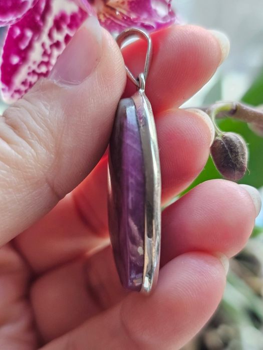 Красива сребърна висулка с Рубин в Цоизит